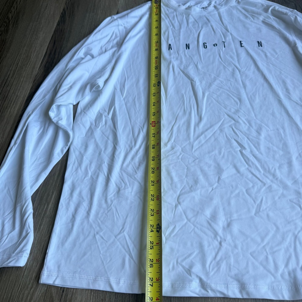 NWT Hang Ten Mens M White Long Sleeve Sun Shirt UPF 50+ Quick Dry Rash Guard - Picture 3 of 6